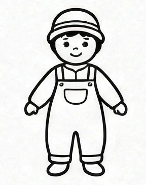 a drawing of a person wearing overalls.webp